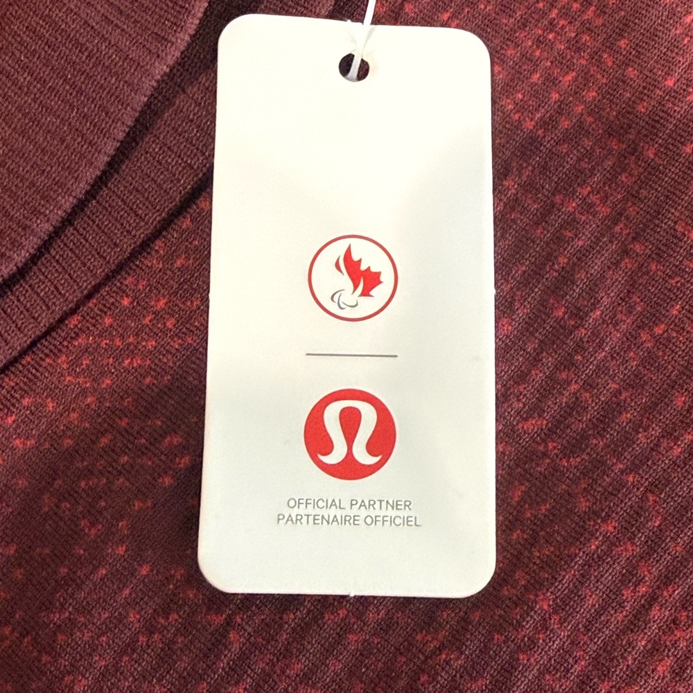 Lululemon 🇨🇦 Team Canada Swiftly Tech Short Sleeve 2.0 Maroon Burgundy Women's 8 - Picture 8 of 13